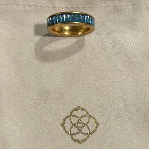 Kendra Scott Jack Gold Band Ring in Teal Crystal